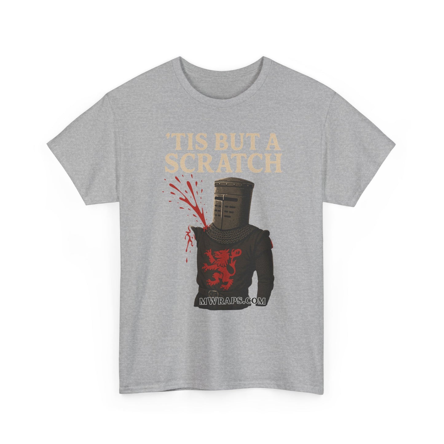 "'Tis But A Scratch" Funny Medieval Knight Inspired Graphic Tee