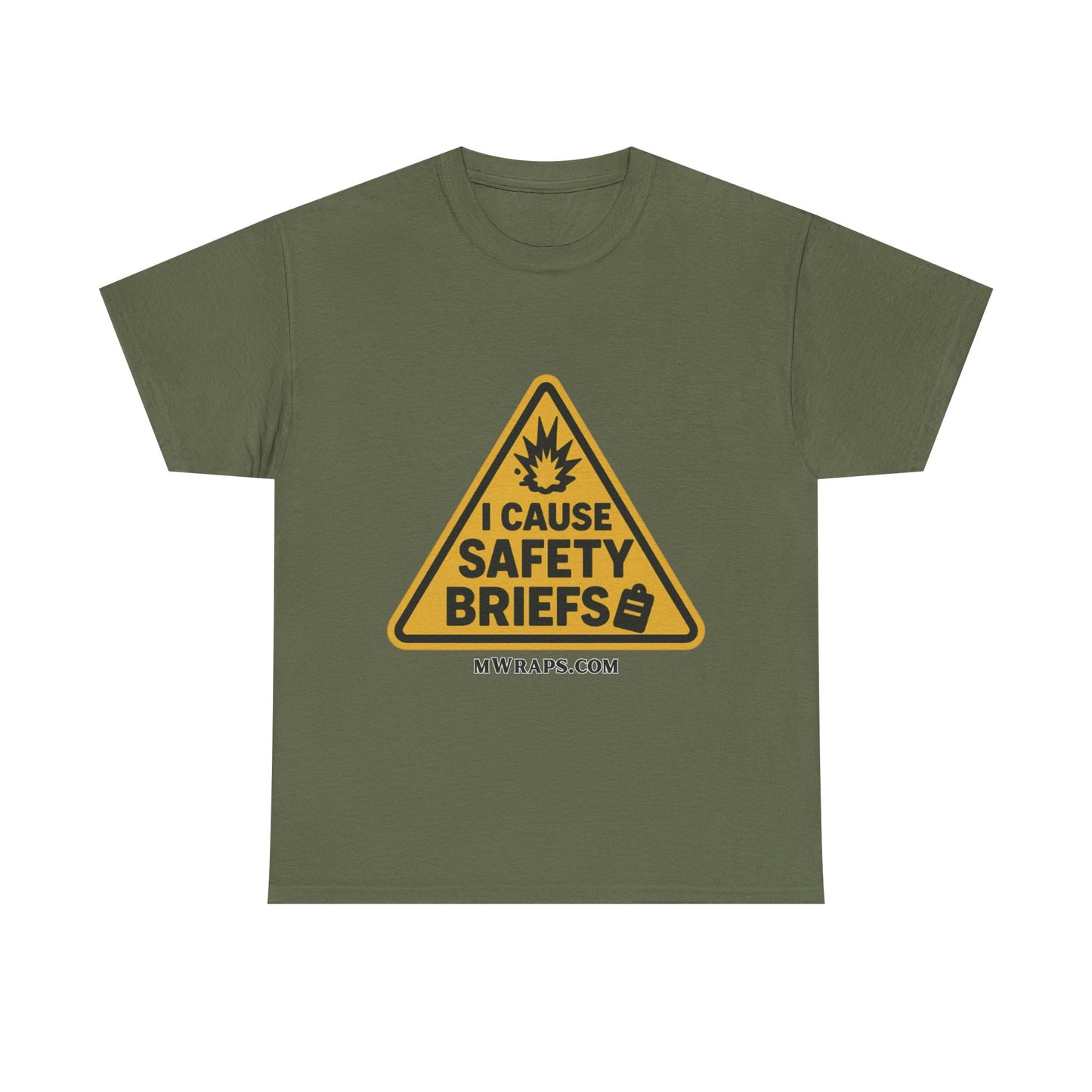 "I Cause Safety Briefs" T-Shirt Workplace Humor Style Graphic Tee for Men & Women