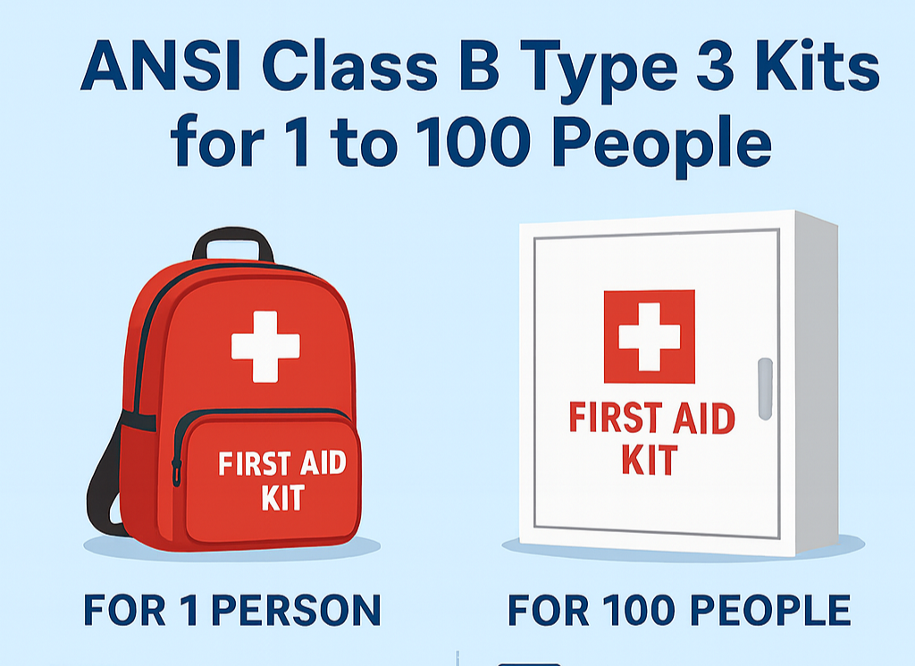 First Aid Kit Face-Off: ANSI Class B Type 3 Kits for 1 to 100 People