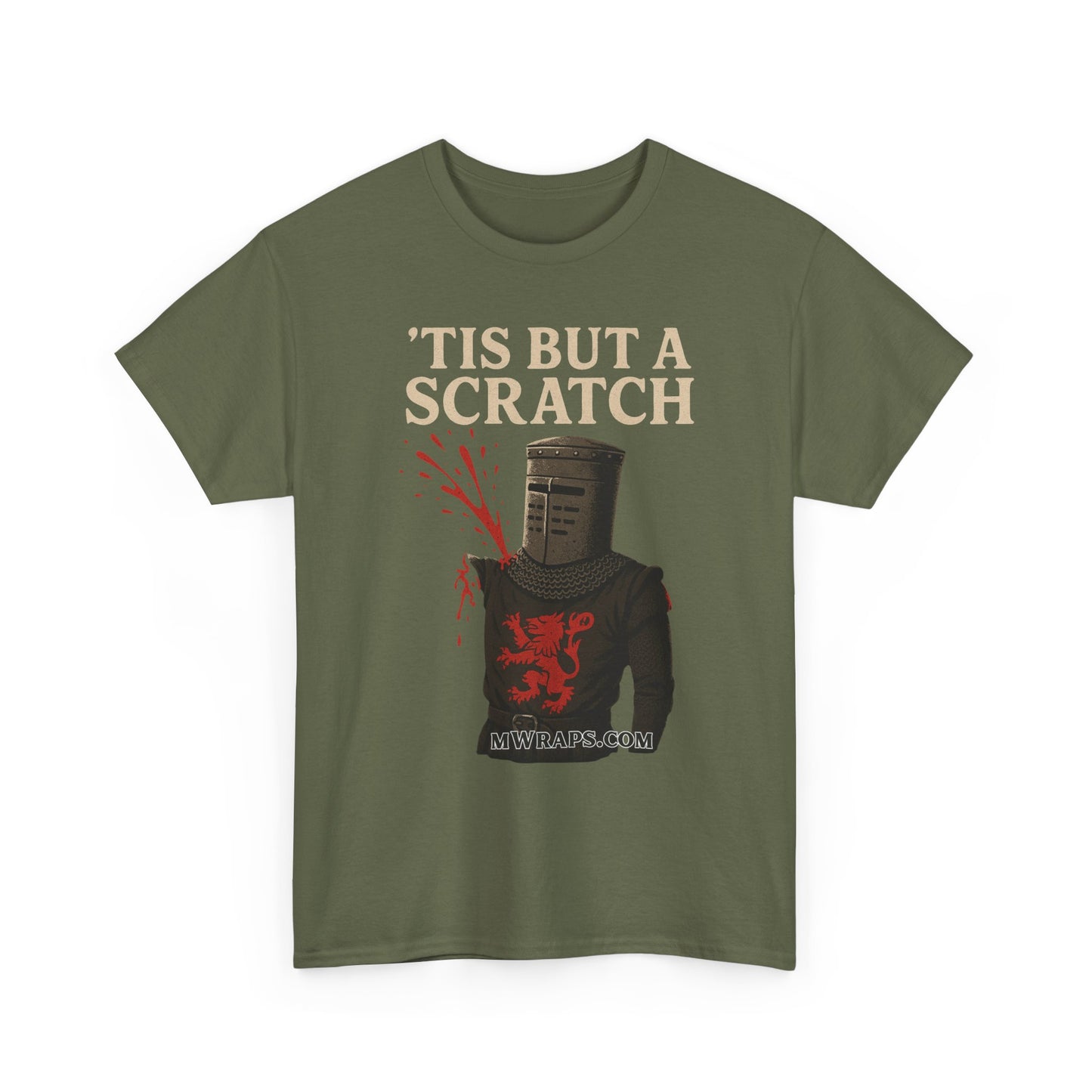 "'Tis But A Scratch" Funny Medieval Knight Inspired Graphic Tee