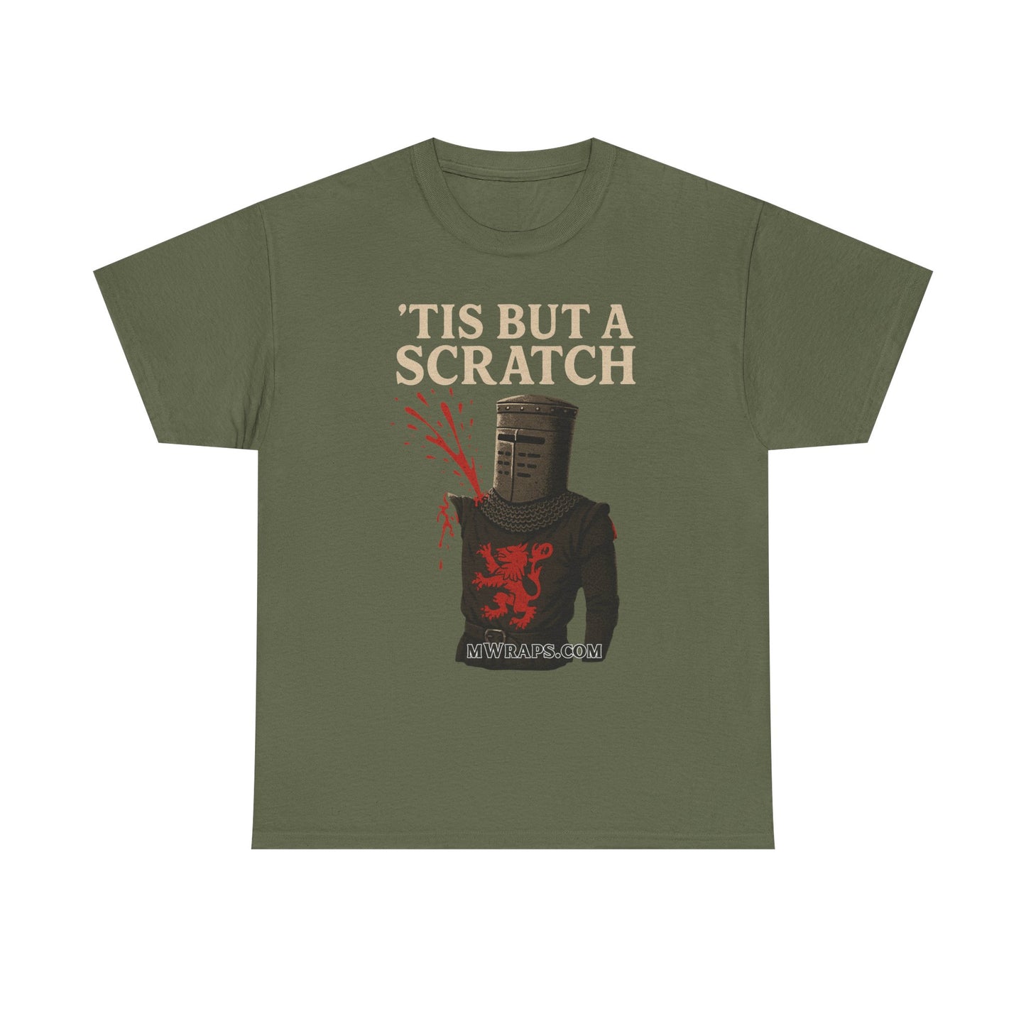 "'Tis But A Scratch" Funny Medieval Knight Inspired Graphic Tee