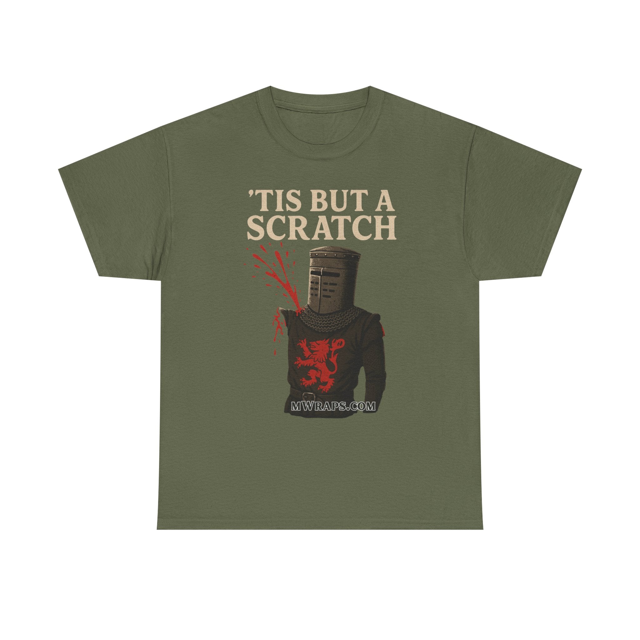 "'Tis But A Scratch" Funny Medieval Knight Inspired Graphic Tee