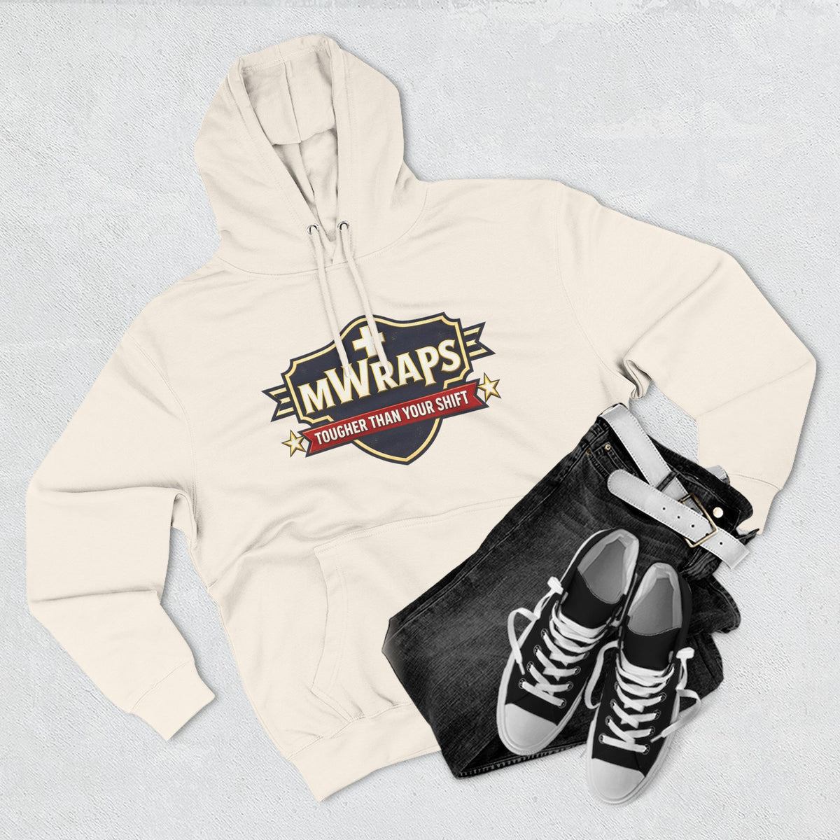 Three-Panel Fleece Hoodie
