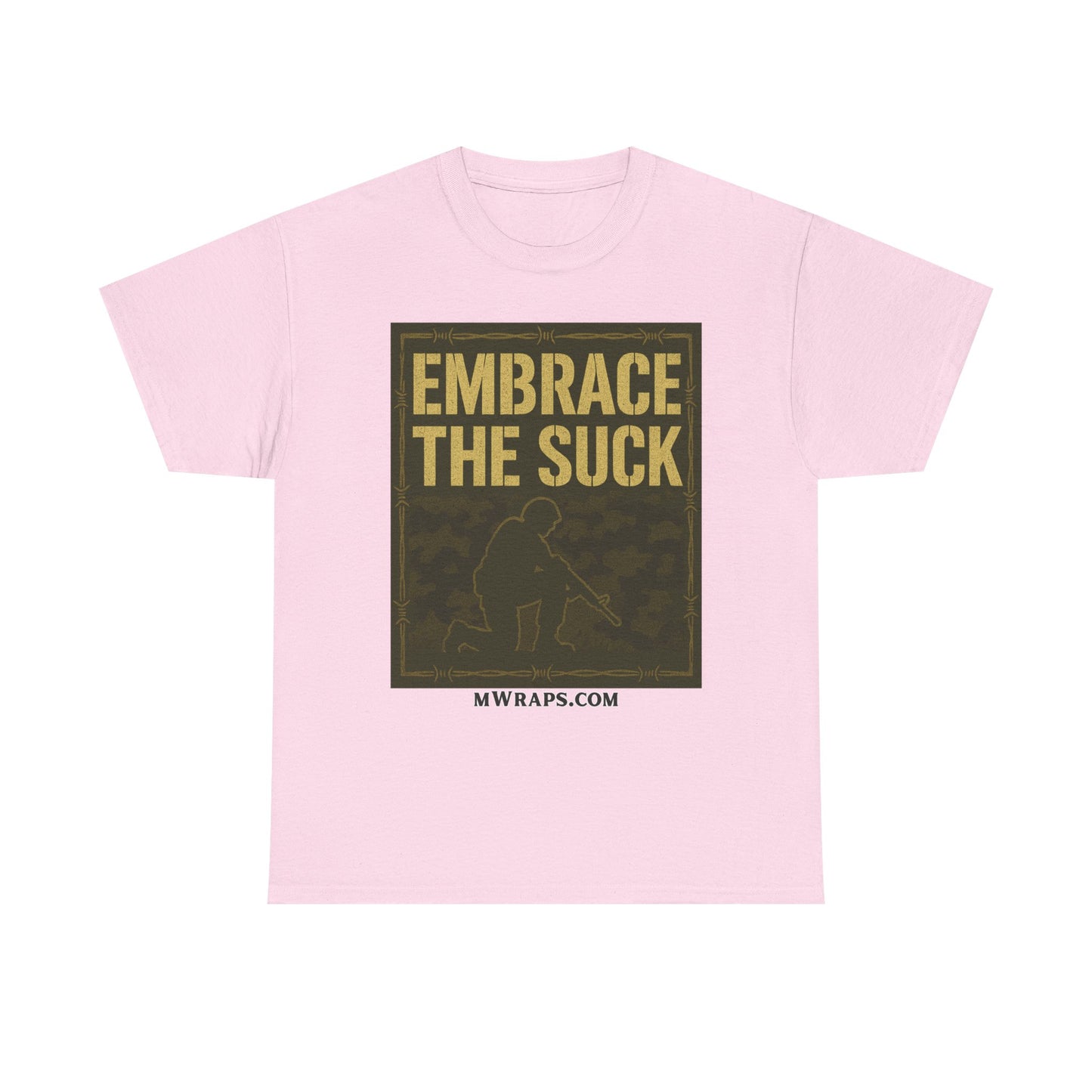 "Embrace The Suck" Military T-Shirt – Tactical Camo Graphic Tee for Veterans & Soldiers