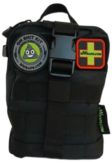 Black tactical pouch with 'Oh Shit Kit' and 'MyWraps.com' patches on a white background