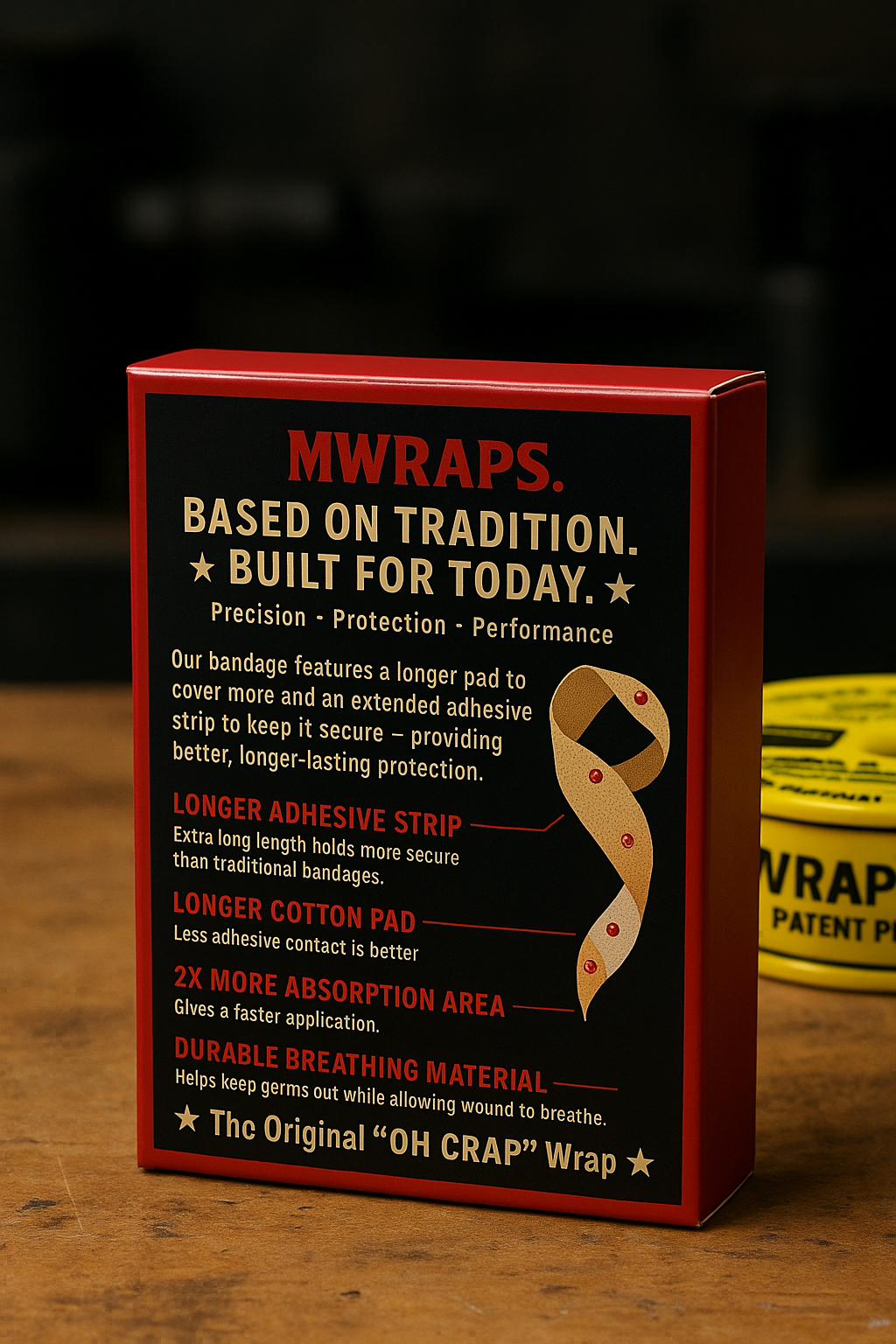 Mwraps ™: Finger Bandages on a Roll – 48 Durable, Extra Long , Latex-Free for Tradesmen & Work